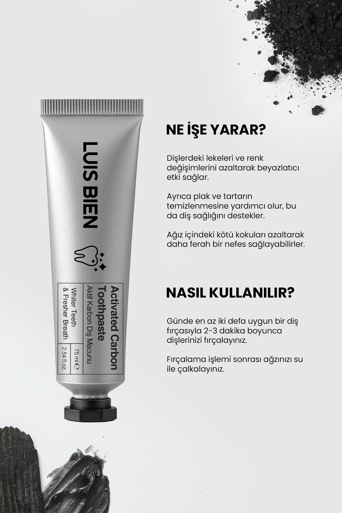 Diş Beyazlatıcı Set + Bambu Diş Fırçası - Luis Bien