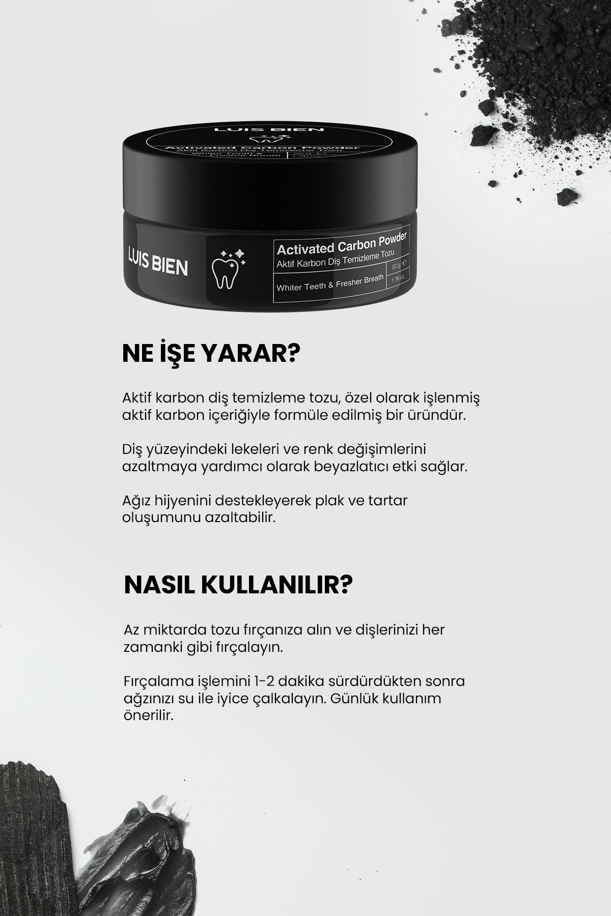 Diş Beyazlatıcı Set + Bambu Diş Fırçası - Luis Bien