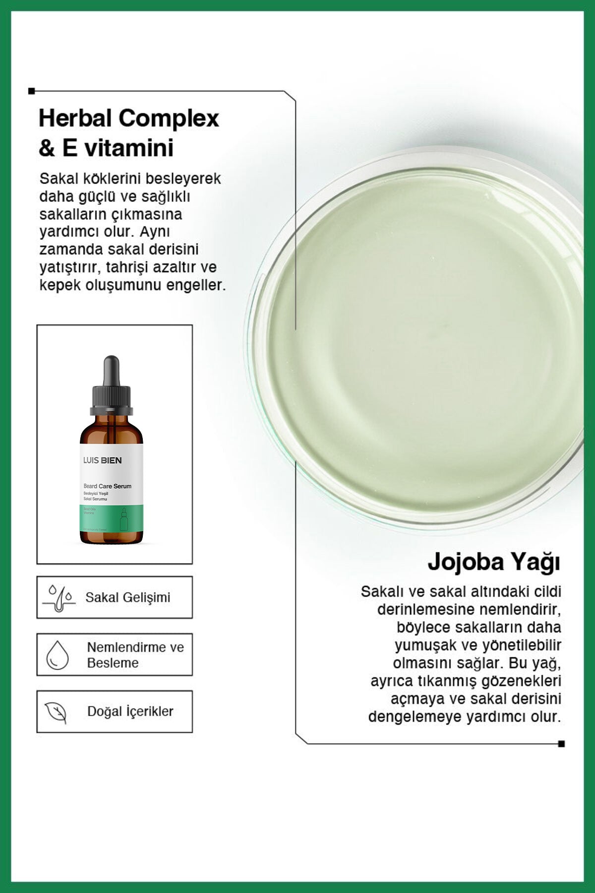 Luis Bien Sakal Güçlendirici Set (Yeşil Serum + Dermaroller) - Luis Bien