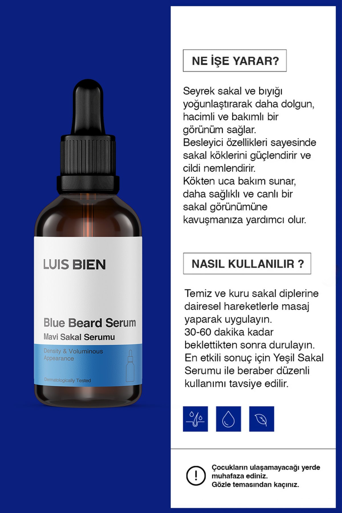 Mavi Sakal Bakım Serumu 30 ml - Luis Bien