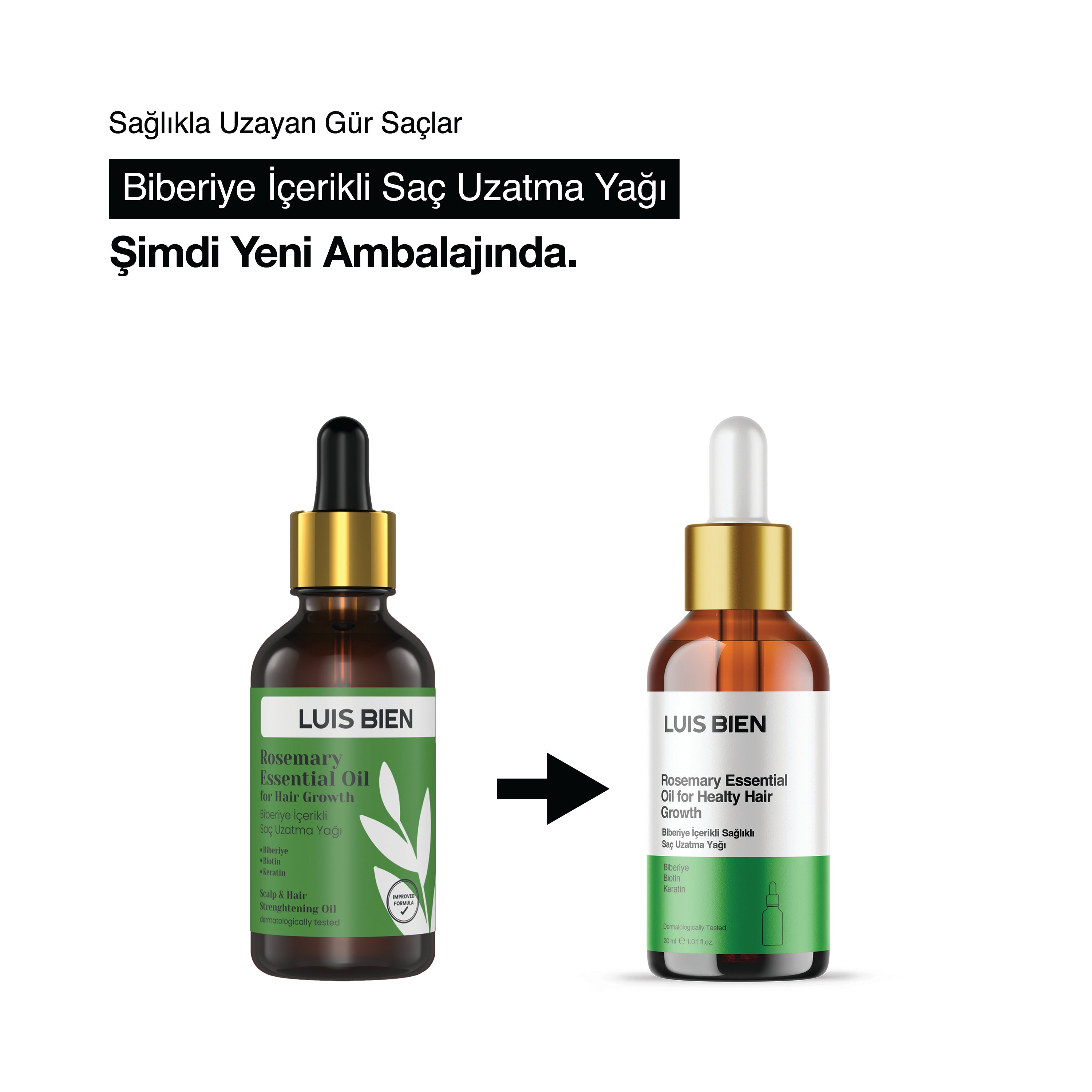 Biberiye İçerikli Saç Uzatma Yağı - Luis Bien