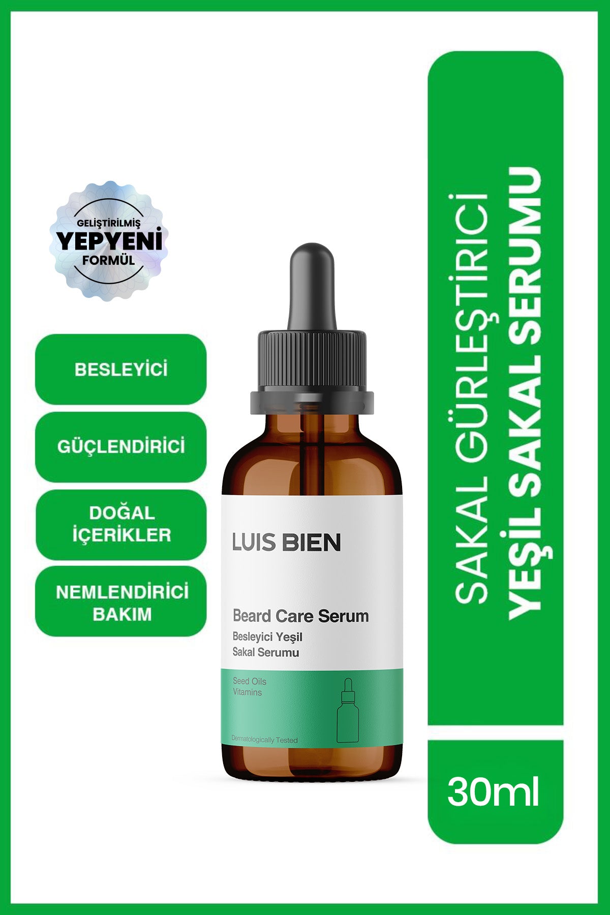 Luis Bien Sakal Güçlendirici Set (Yeşil Serum + Dermaroller) - Luis Bien 
