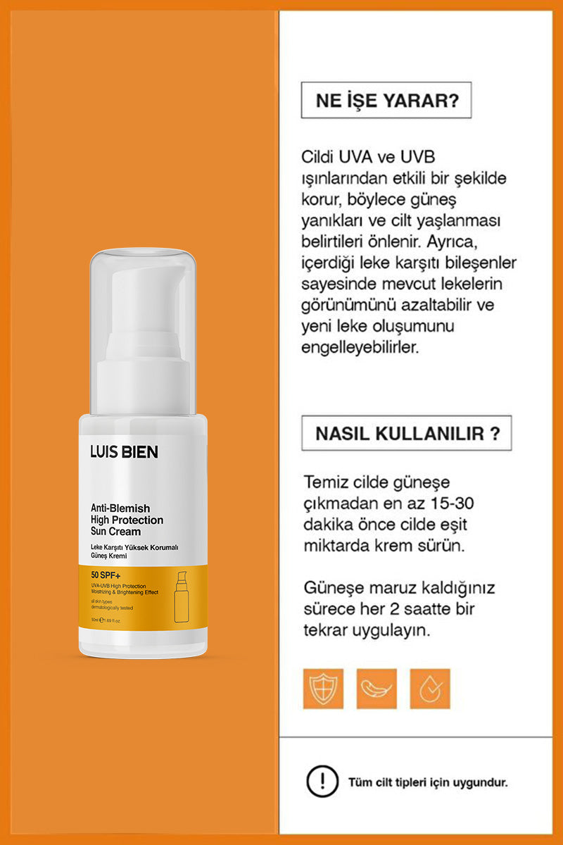Yüksek Korumalı Güneş Kremi SPF 50+