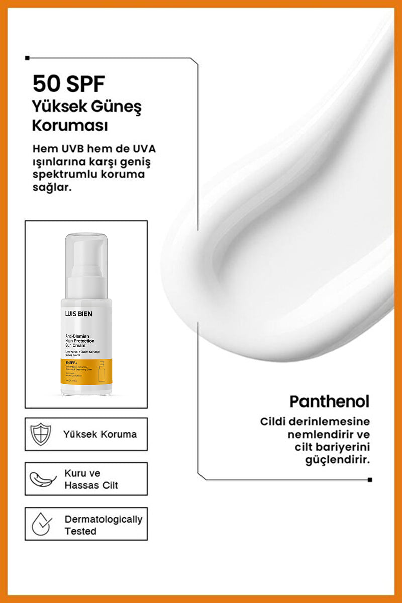 Yüksek Korumalı Güneş Kremi SPF 50+