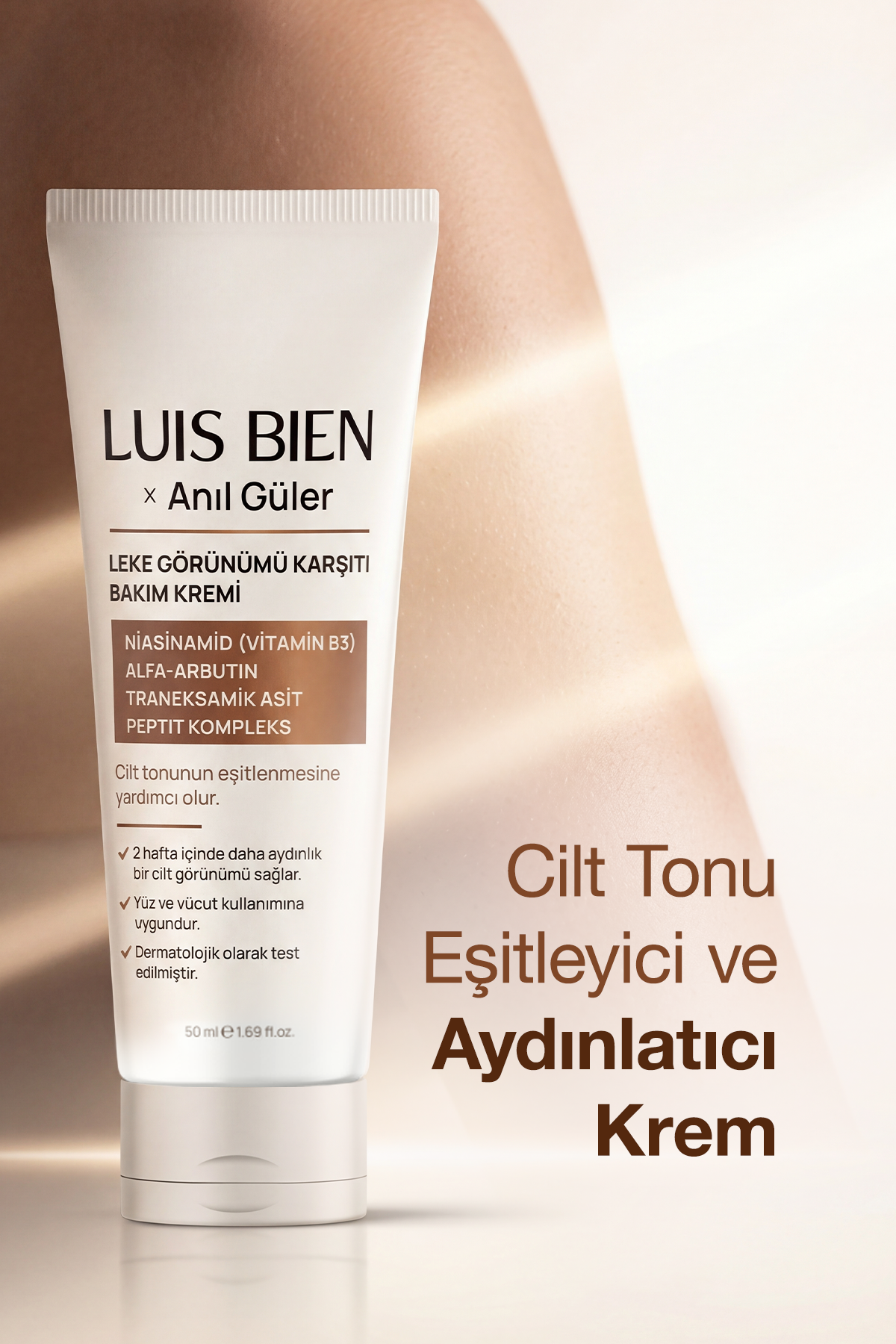Luis Bien Anıl Güler Leke Karşıtı Aydınlatıcı Bakım Kremi 50 ml Niasinamid - Luis Bien 