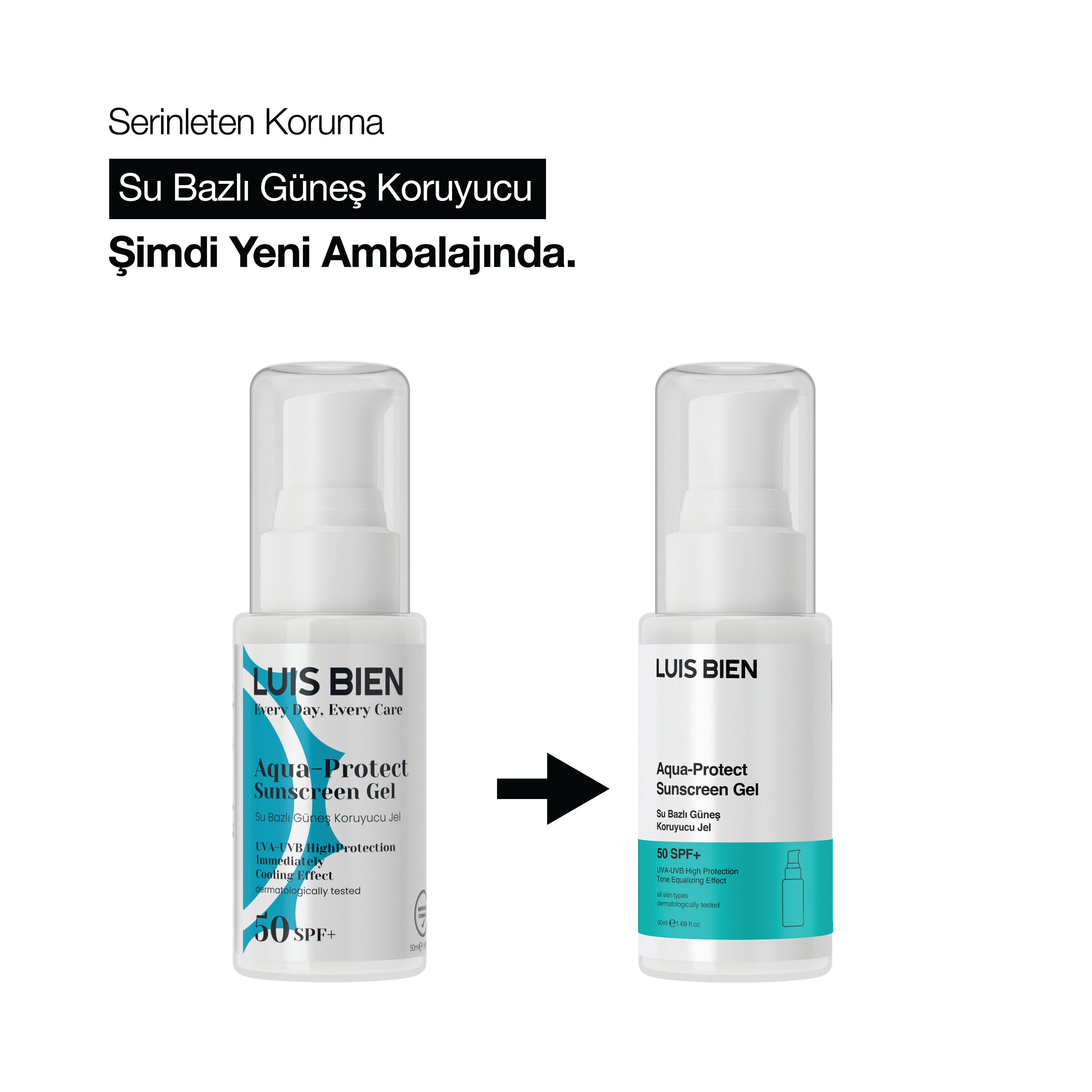 SPF 50+ Su Bazlı Güneş Koruyucu Jel - Luis Bien 