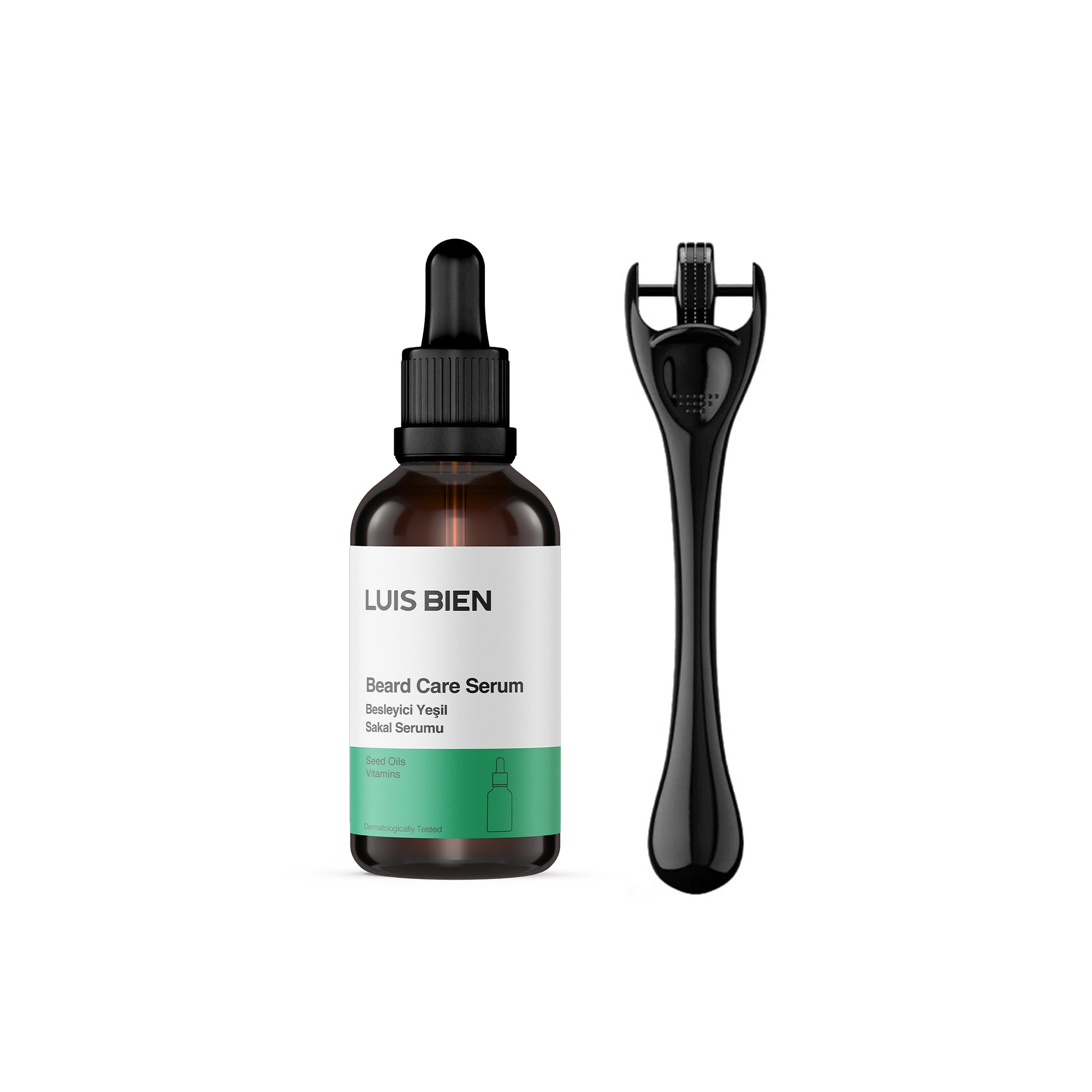 Luis Bien Sakal Güçlendirici Set (Yeşil Serum + Dermaroller)