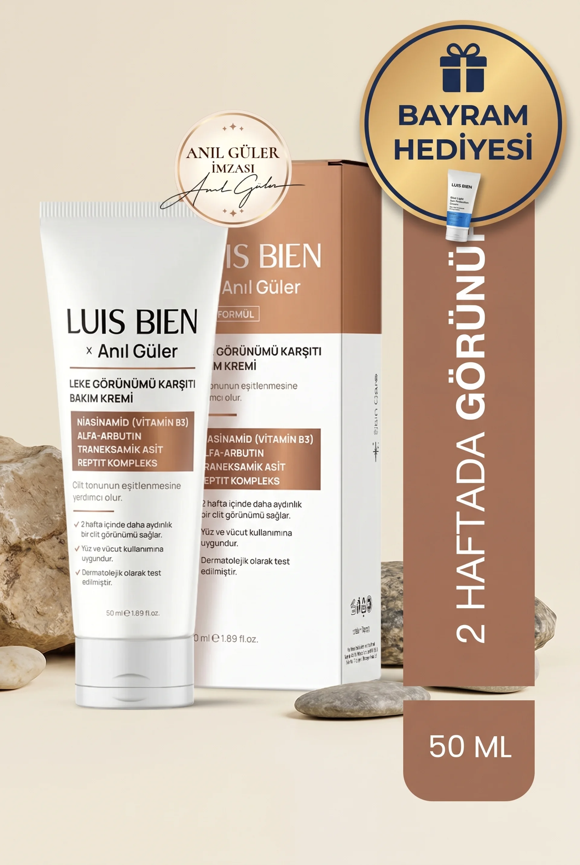 LUIS BIEN Anıl Güler Leke Karşıtı Aydınlatıcı Bakım Kremi 50 ml Niasinamid